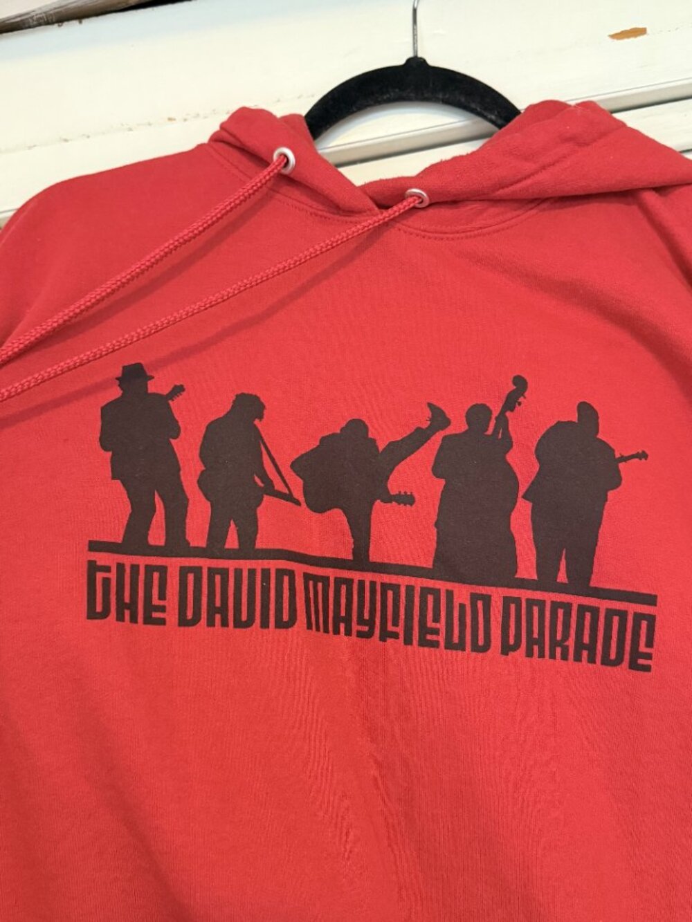 David Mayfield Parade Red Hoodie Size 2X Unisex - Picture 2 of 4